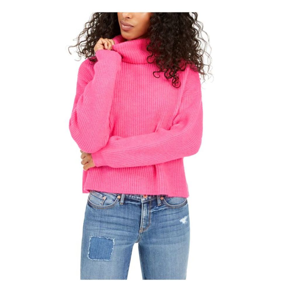 SUN+ MOON Womens Pink Long Sleeve Turtle Neck T-Shirt XL